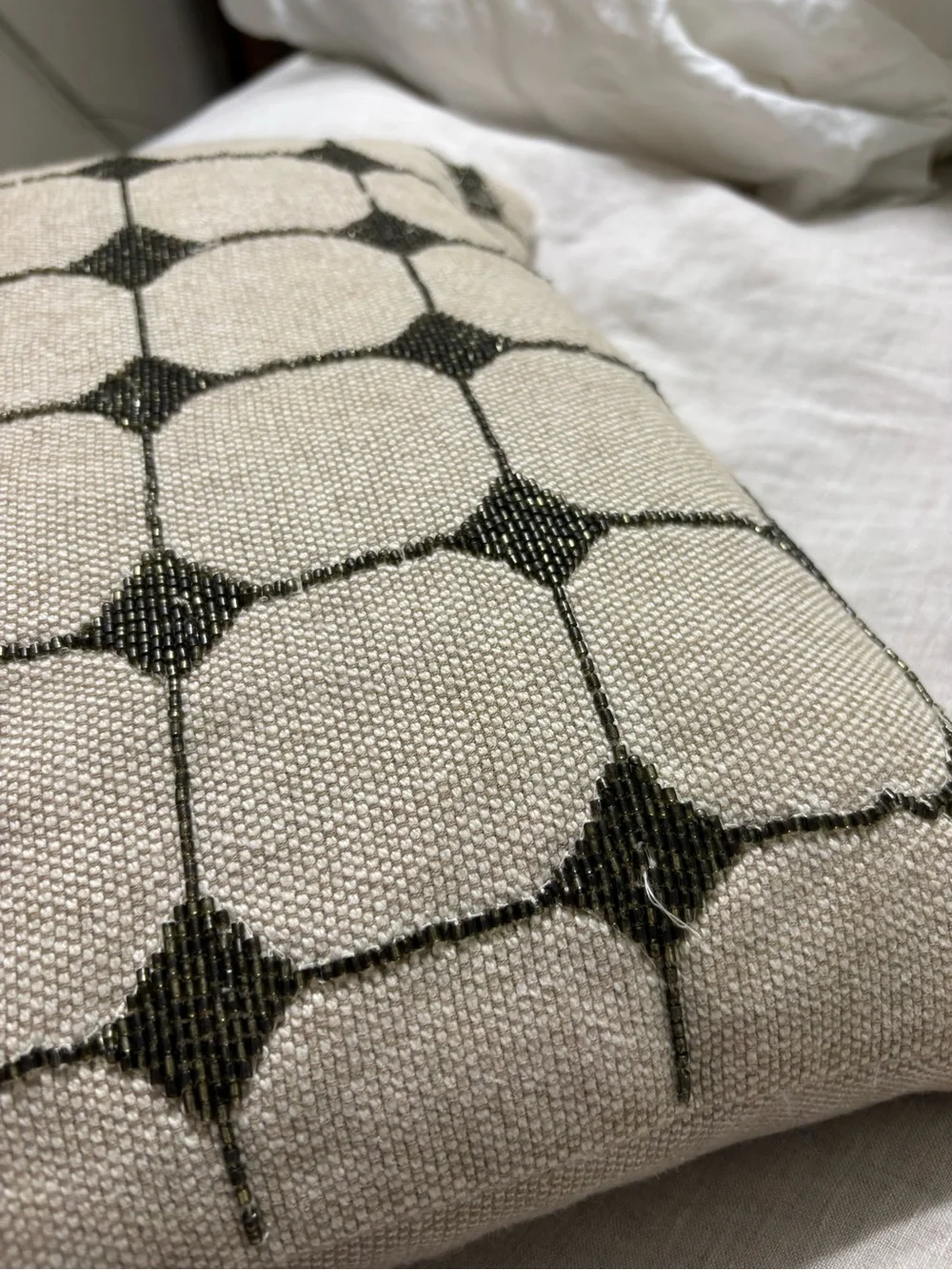 Pottery Barn beaded pillow case
